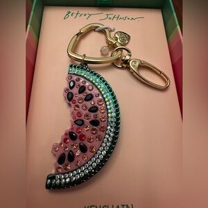 Betsey Johnson Watermelon Bag Charm / Keychain NIB